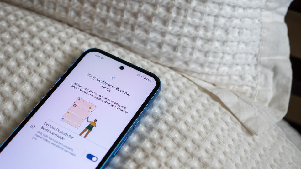 The Google Pixel 8a's bedtime mode