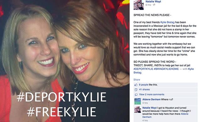 Natalie Wayt has started social media campaign to raise awareness of her friend's innocence. Photo: Facebook