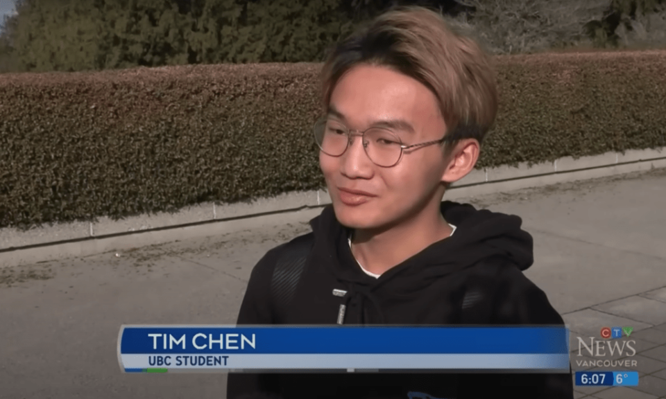 Chen previously rented a place in Vancouver but stopped when he found the rent increased when he returned from vacation last fall. CTV-News/YouTube