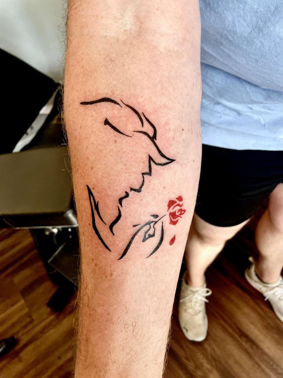 Two weeks before Springfield Little Theatre opened "Beauty and the Beast," Robert Hazlette got a tattoo of The Beast. Now 32, Hazlette has dreamt of playing The Beast since he was 18. He graced the stage in this role for the first time at The Landers Theatre on Thursday, June 8, 2023.