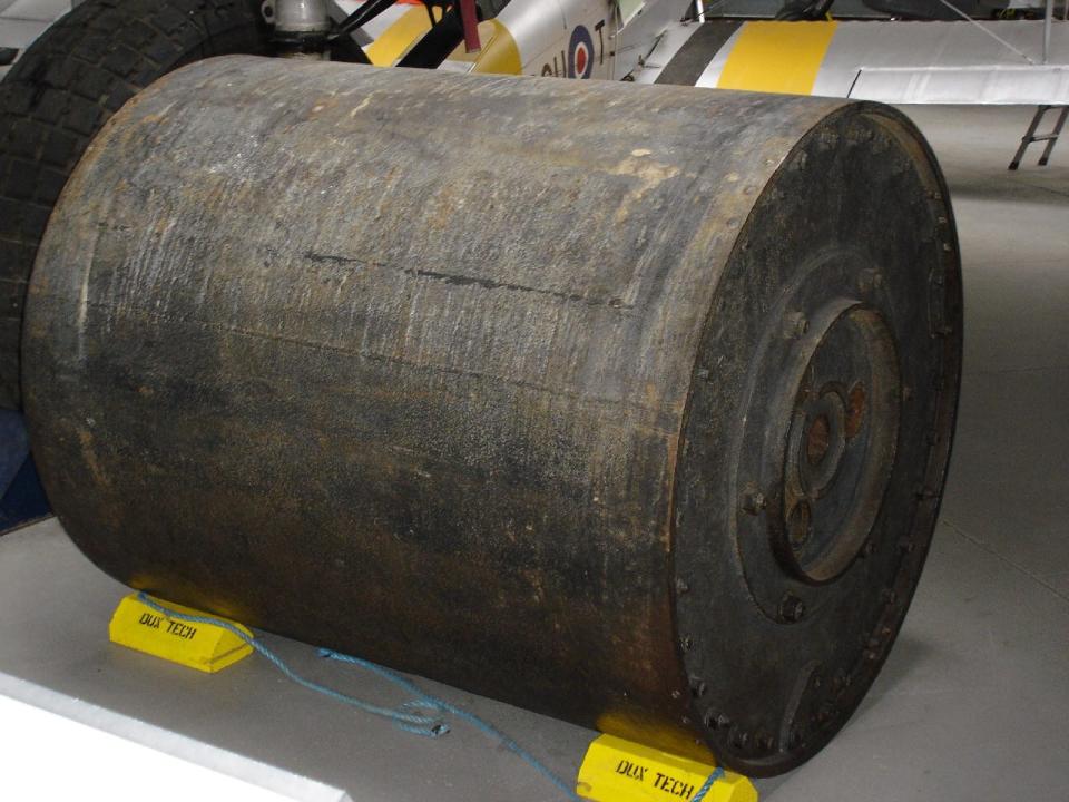 A real 'bouncing bomb' at Duxford Imperial War Museum - Credit: Martin Richards