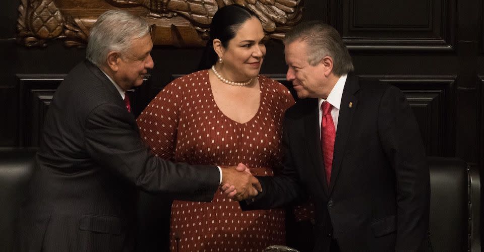 Presidente de la Corte, Arturo Zaldívar, y el presidente López Obrador