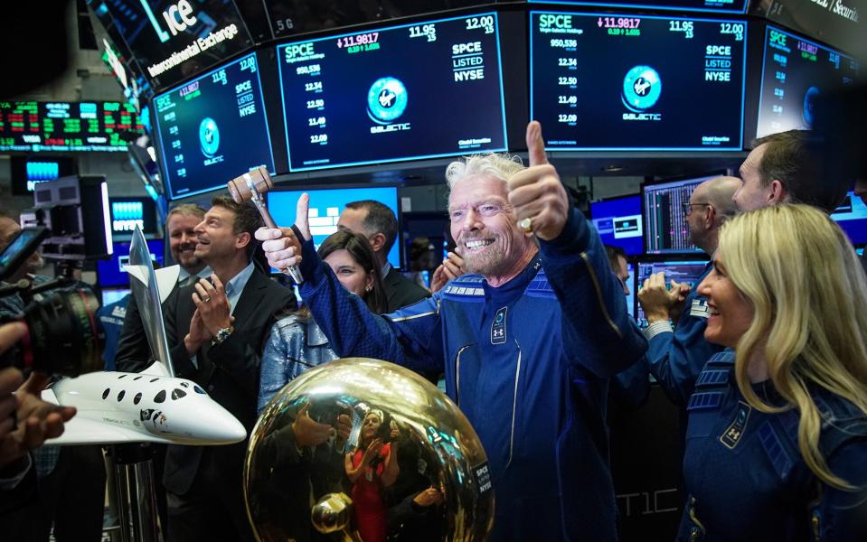 Sir Richard Branson at New York Stock Exchange - Getty