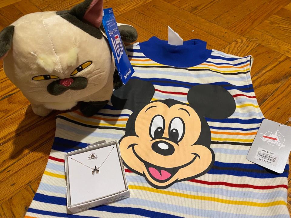 Merchandise from the Disney Outlet in Elizabeth, New Jersey.