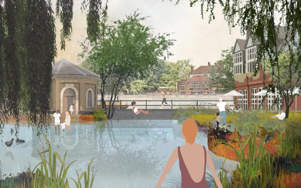 Designs for the East London Waterworks Park and ponds by architect Kirsty Badenoch (Kirsty Badenoch)