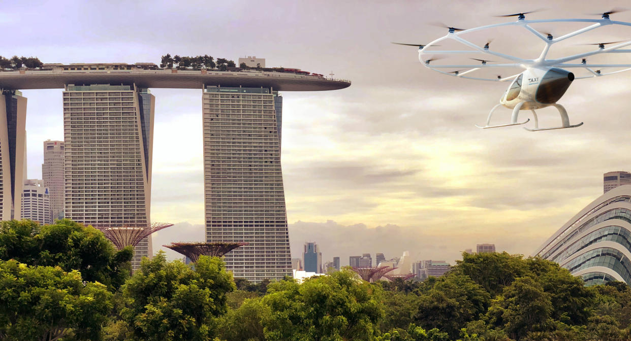 Volocopter to build a 1.5 million-euro, 550-square meter “Volo-Port” in Singapore. (Photo/Illustration: Volocopter)