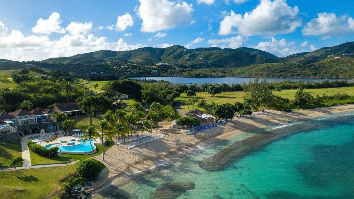 Aerial view of Buccaneer Beach and Golf Resort.