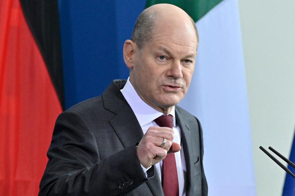 German Chancellor Olaf Scholz announced an increse to defence spending (POOL/AFP via Getty Images)
