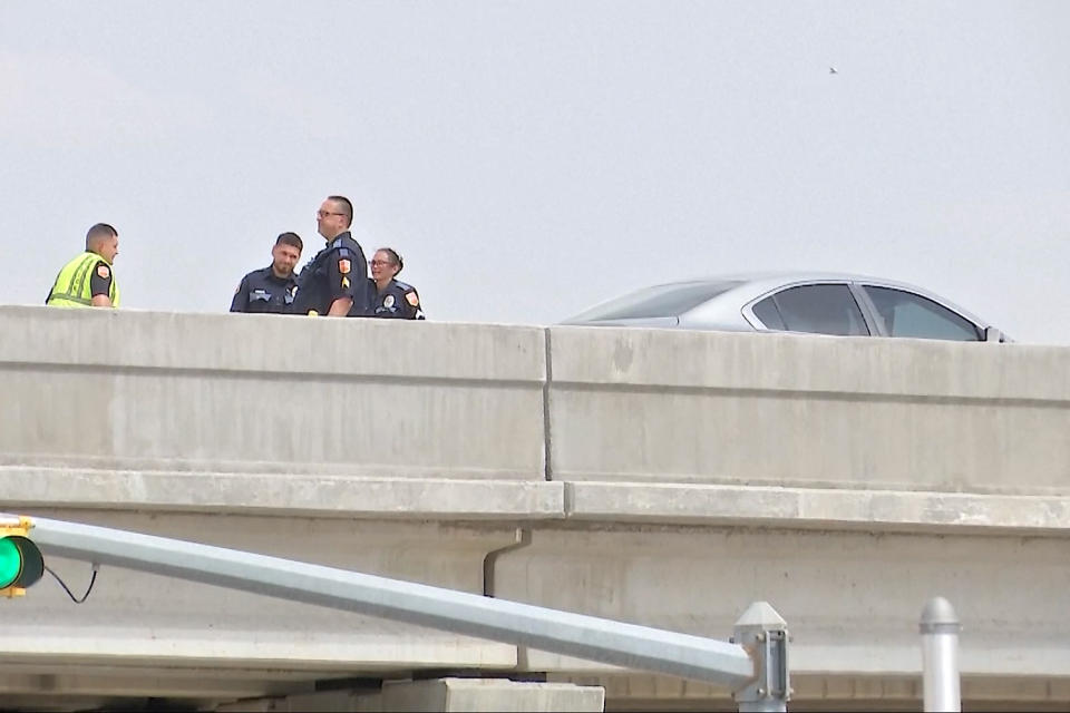 Police investigate the shooting of an Uber driver in El Paso, Texas on June 20, 2023. (KTSM)