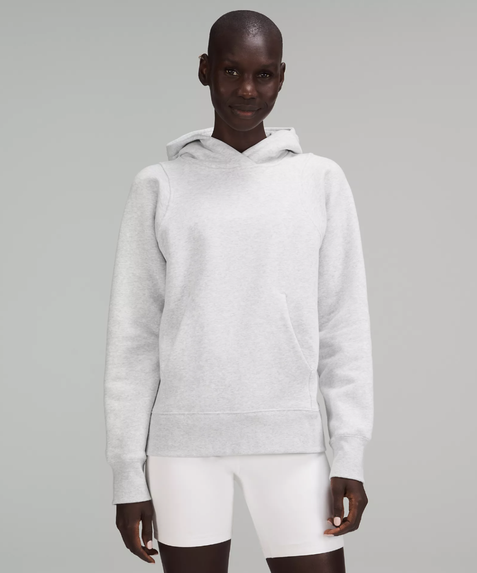 Lululemon Loungeful Hoodie in heathered ultra light grey (Photo via Lululemon)