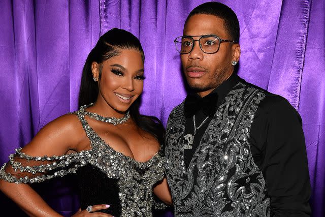 <p>Paras Griffin/Getty</p> Ashanti and Nelly