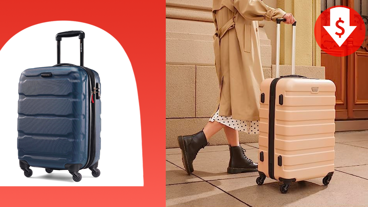 samsonite omni pc hardside expandable luggage with spinner wheels, coolife luggage 3 piece set suitcase spinner hardshell,