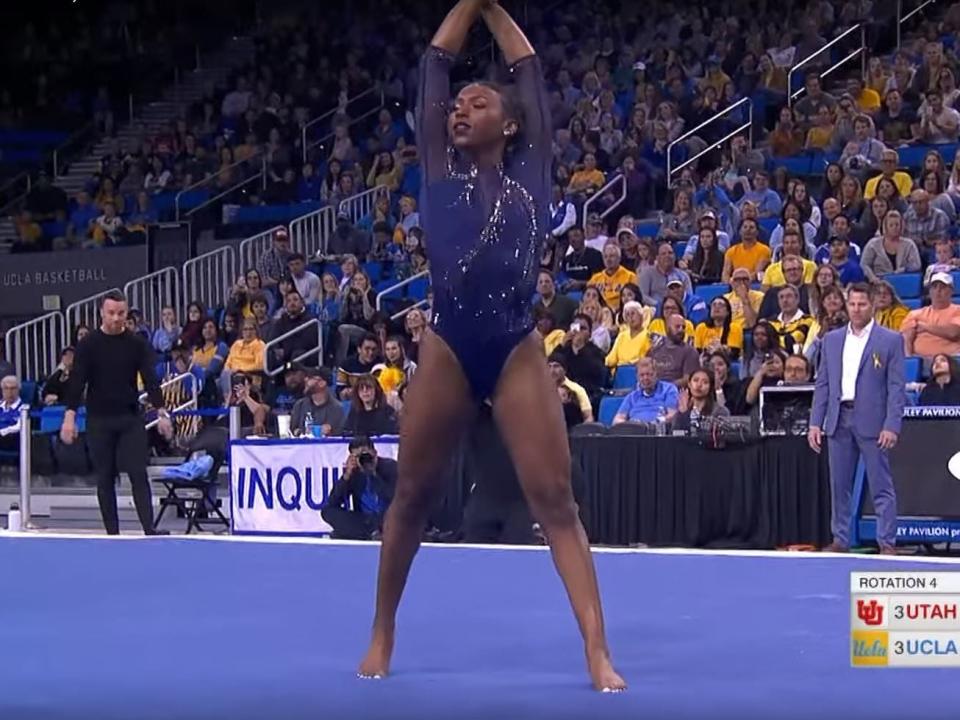 Gymnast Nia Dennis: YouTube/UCLA Athletics