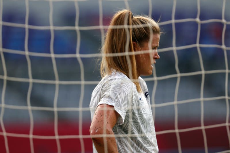 United States Women's National Team goalie Alyssa Naeher saved three penalty kicks in a win over Canada on Wednesday in San Diego. File Photo by Bob Strong/UPI