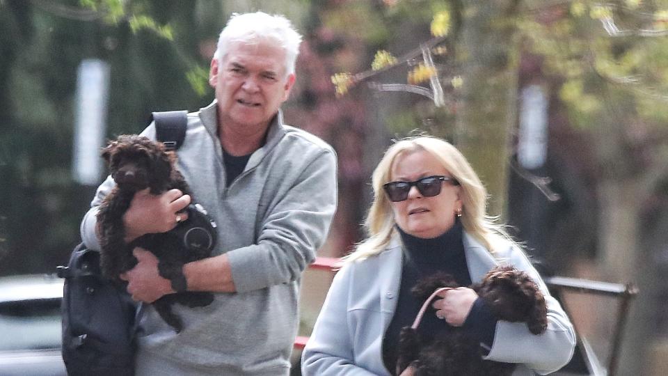 Phillip Schofield and wife Stephanie Lowe were pictured on the presenter's 62nd birthday