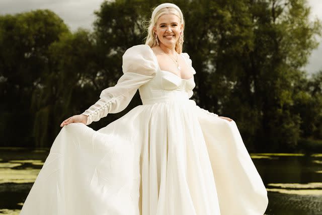 <p>Tony Hailstone Photography / SWNS</p> Brooke Evans in the wedding dress made by her brother, Reagen Varross