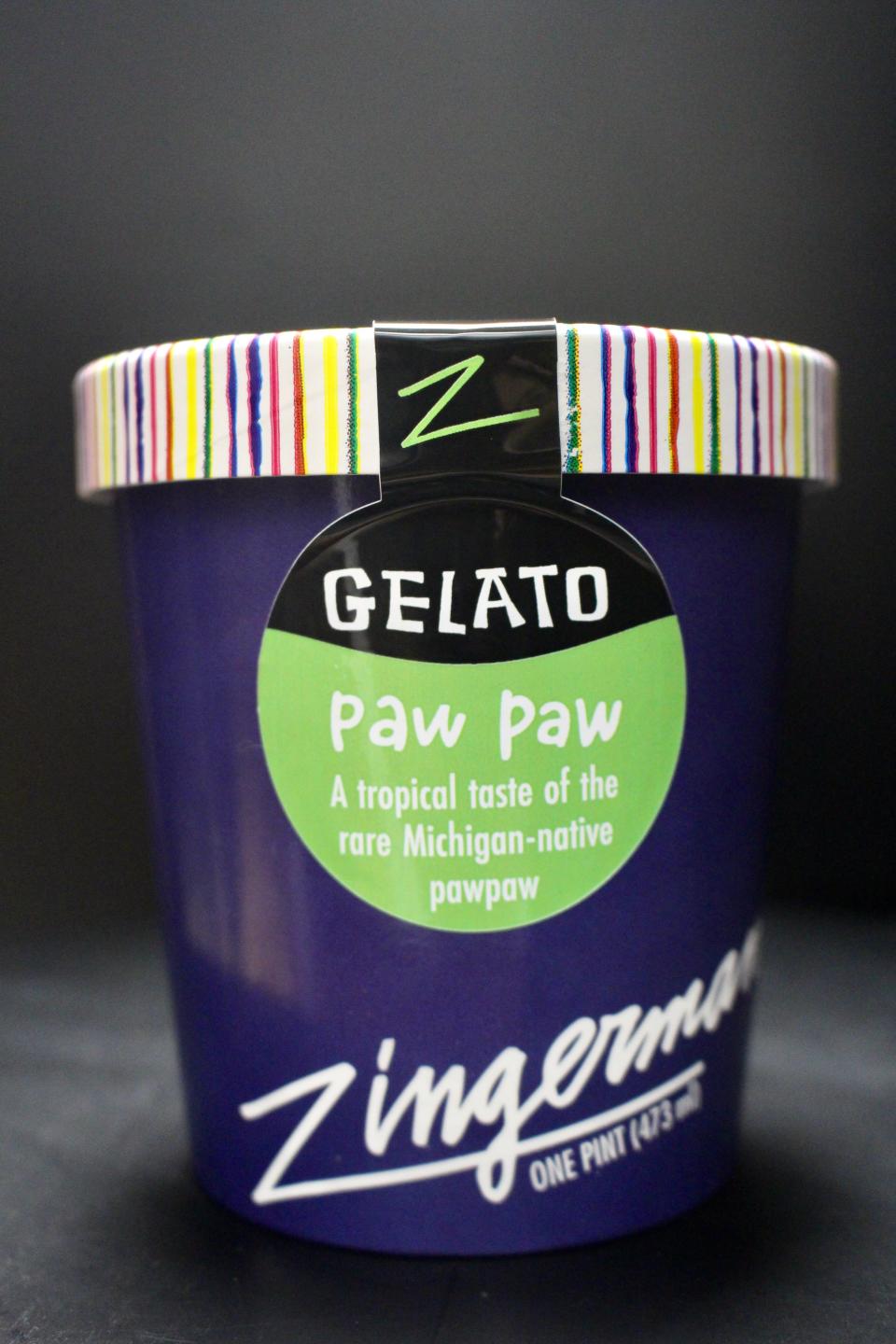 Zingerman's Creamery Paw Paw gelato is a seasonal item sold in pints and quarts.