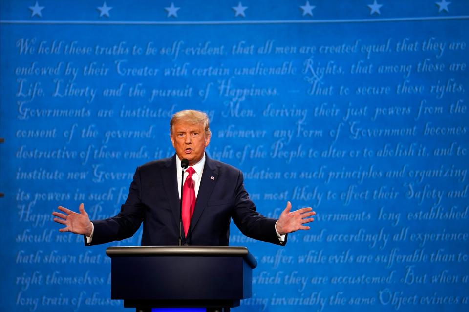 Donald Trump in the second and final presidential debate called India 'filthy', before hastily correcting himself (AP)