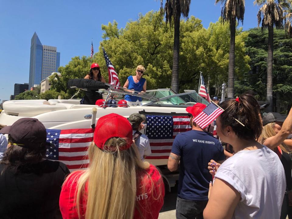 Boat protesters