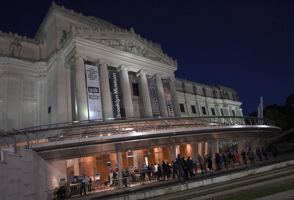 Brooklyn Museum polling station in Brooklyn, New York.