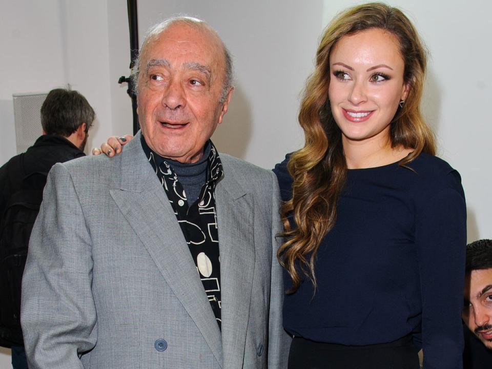 Mohamed Al-Fayed with his daughter Camilla in 2014 (Getty)