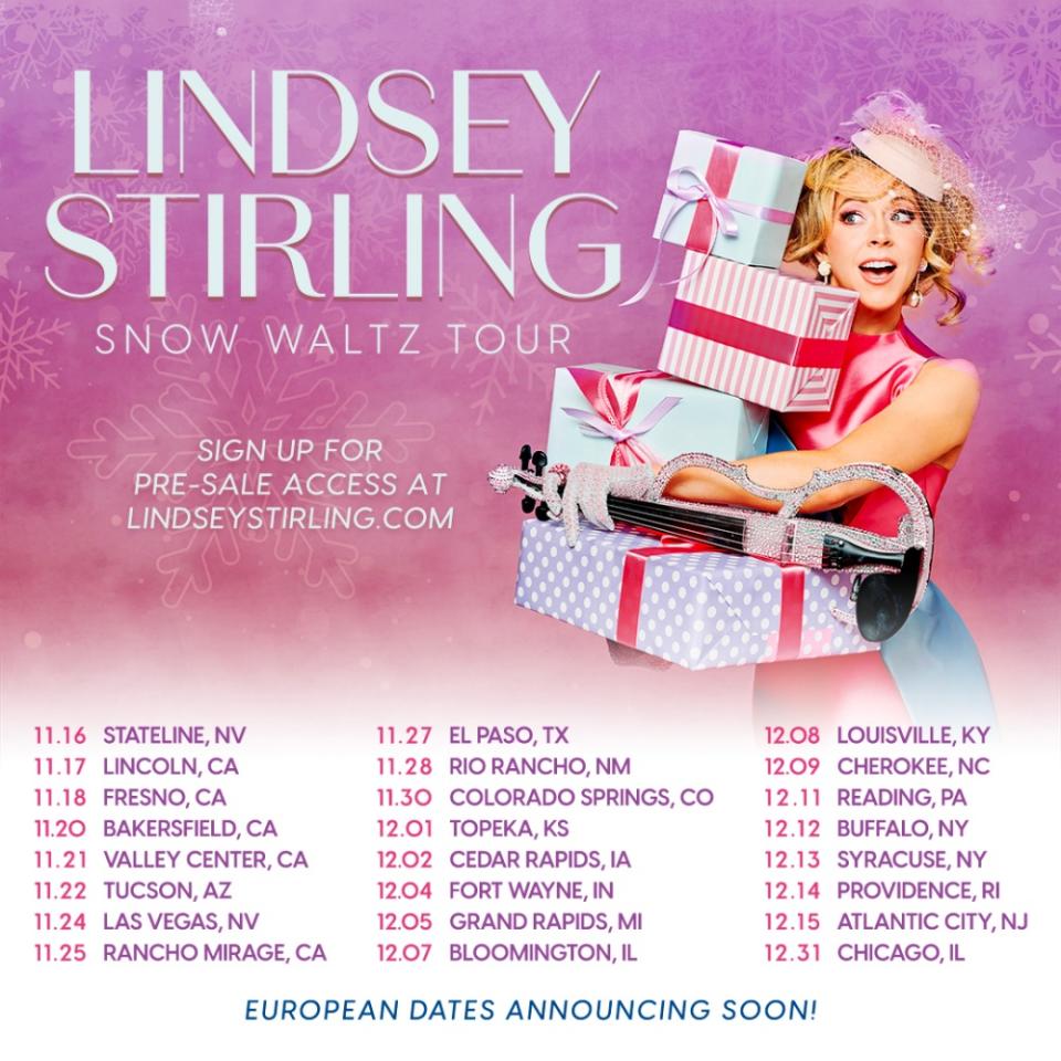 Lindsey Stirling Snow Waltz 2023 Christmas tour tickets dates buy