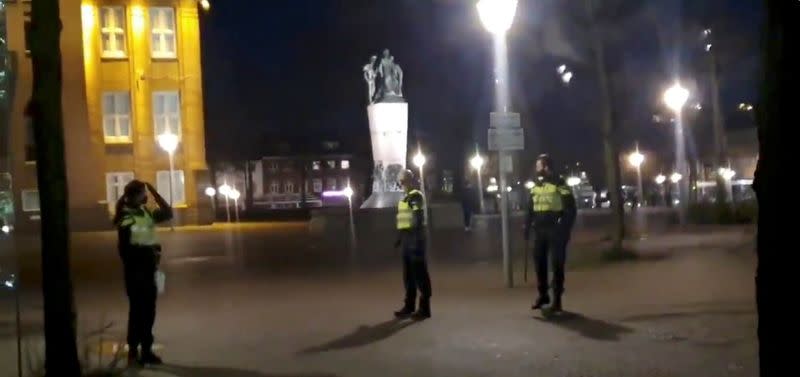 Protests over COVID-19 curfew in Geleen