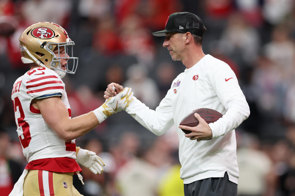 Kyle Shanahan and the 49ers hope a good offseason will finally get them over the Super Bowl hump. (Photo by Ezra Shaw/Getty Images)