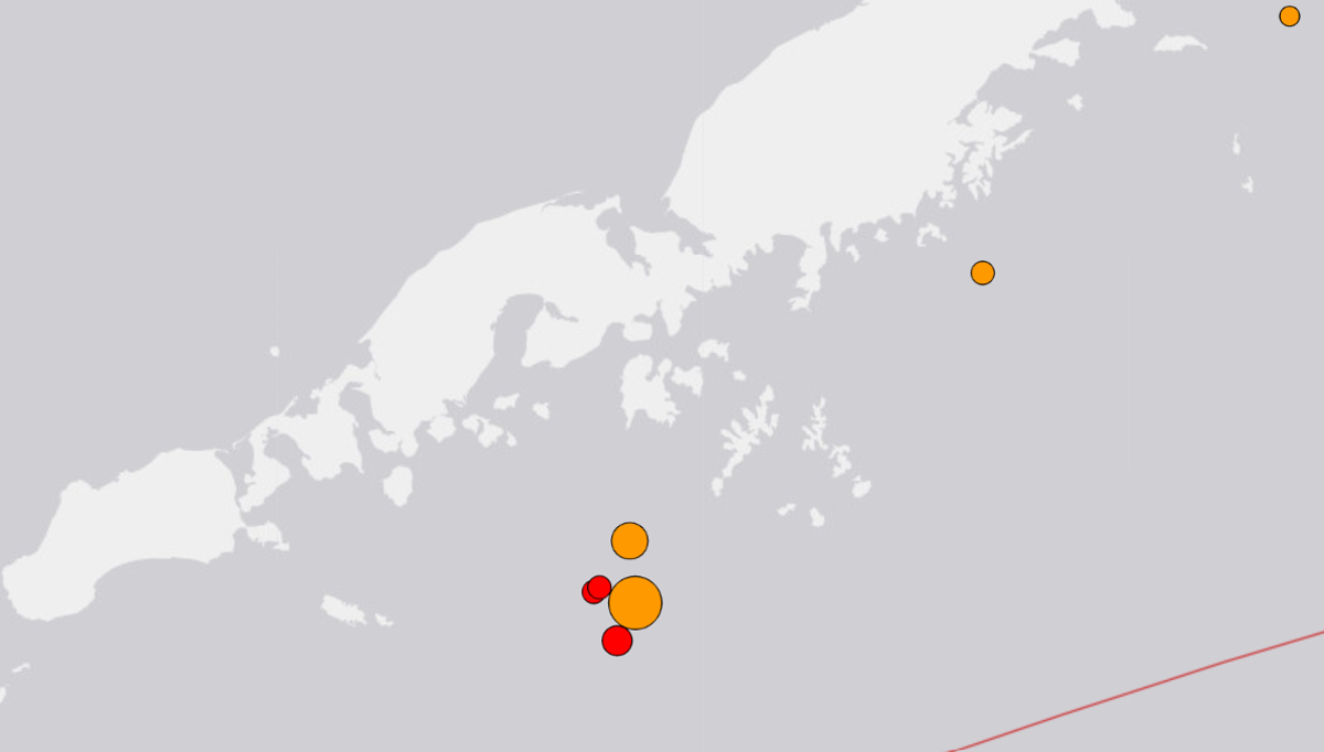 The earthquake near the Alaska peninsula has triggered a tsunami warning  (USGS)