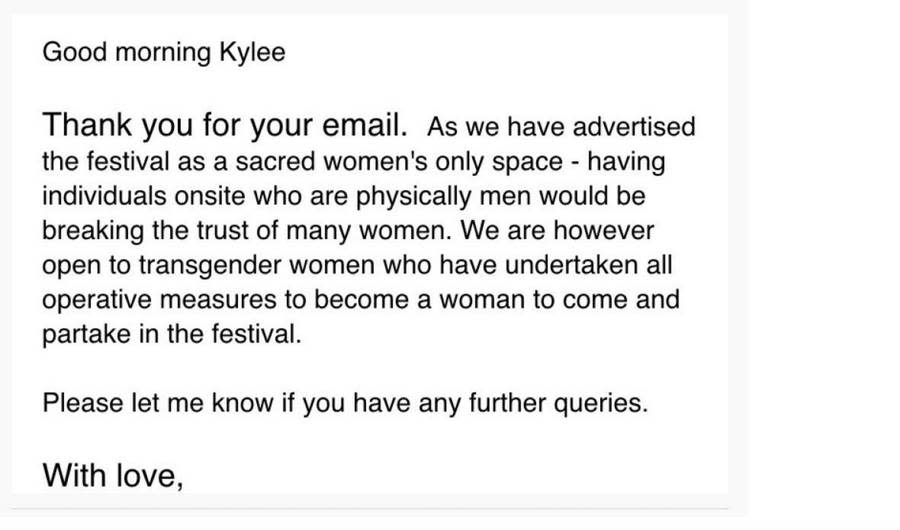 This Women's Festival Banned Transgender Women and Also Any Discussion of the Ban 