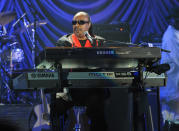 Stevie Wonder performs at A Decade of Difference: A Concert Celebrating 10 Years of the William J. Clinton Foundation on October 15, 2011, at the Hollywood Bowl, Los Angeles. (Photo by Handout/Getty Images for Control Room)