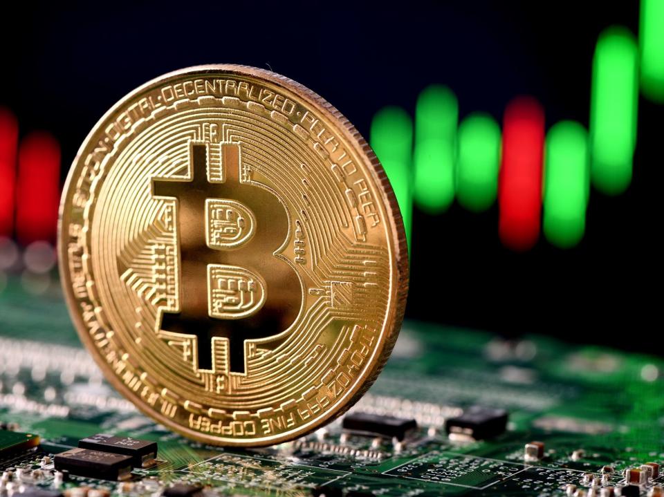 Bitcoin hit a new all-time high on Tuesday, 13 April 2021, when its price rose above $62,000 (Getty Images)