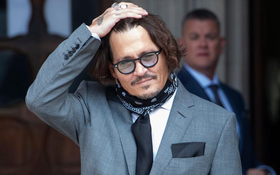  Johnny Depp arrives at the High Court on Monday  - JULIAN SIMMONDS 