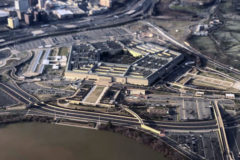 Vista aérea del Pentágono desde un avión el 26 de enero de 2020, en Washington. (AP Foto/Pablo Martinez Monsivais, archivo)