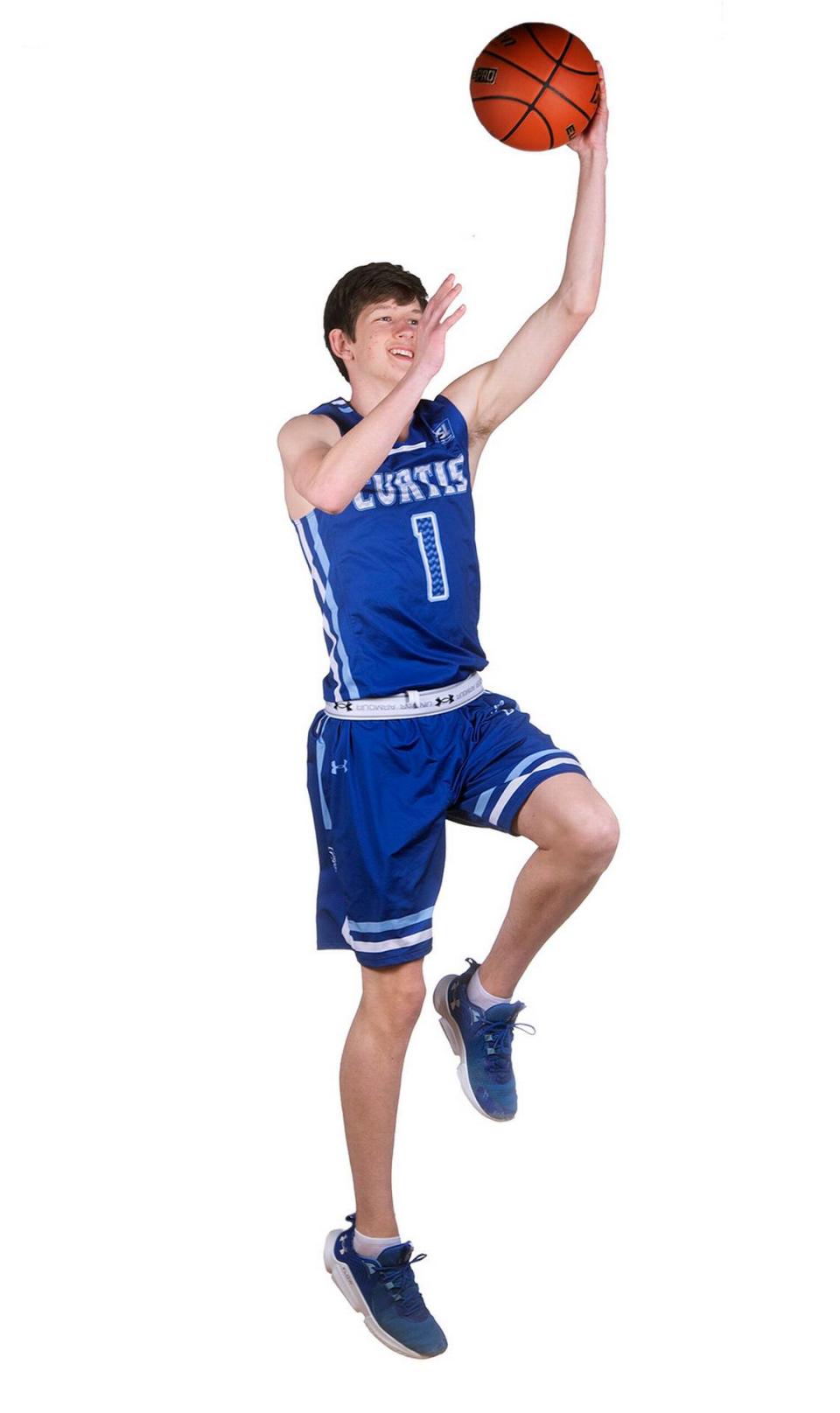 Curtis senior Tyce Paulsen is one of six players named to The News Tribune’s All Area Boys Basketball Team. He is photographed at Curtis High School in University Place, Washington, on Wednesday, March 15, 2023.
