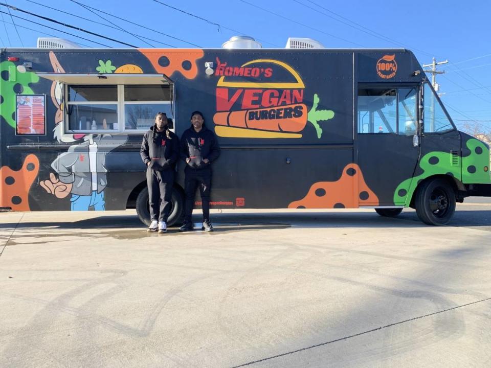 Lamont Fox and Tigo B are the co-owners of Romeo’s Vegan Burgers.