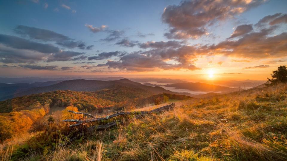 Golden hour at the Great Smoky Mountains.