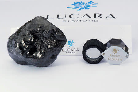 A 1,758 carat diamond recovered from from Lucara Diamond Corp.'s Karowe Diamond Mine in Botswana is pictured in this undated handout photo obtained by Reuters April 25, 2019. Eduardo Hernandez M./Lucara Diamond/Handout via REUTERS