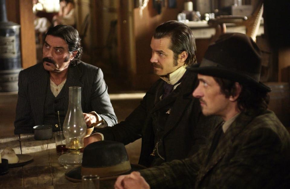 <div class="inline-image__caption"><p>Ian McShane, Timothy Olyphant and John Hawkes in <em>Deadwood: The Movie</em> </p></div> <div class="inline-image__credit">HBO</div>