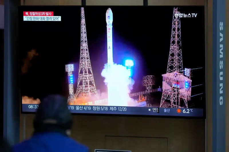 ▲北韓21日發射軍事偵察衛星「萬里鏡1號」。（圖／美聯社／達志影像）