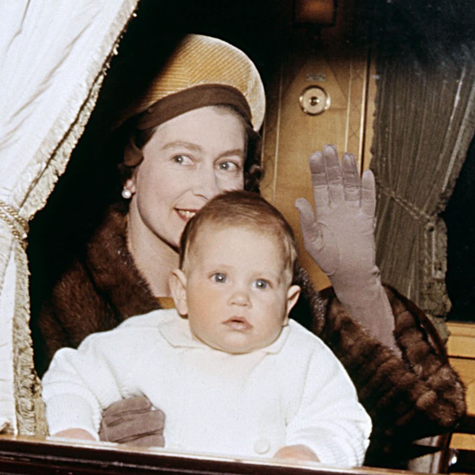 The Queen and her fourth child, Prince Edward, 1964