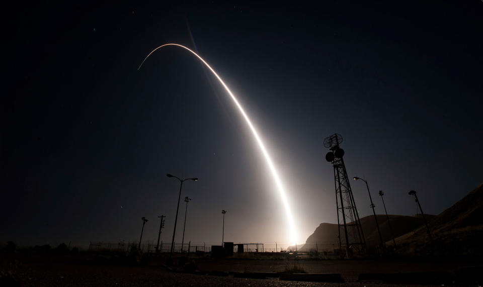 Missile test in California