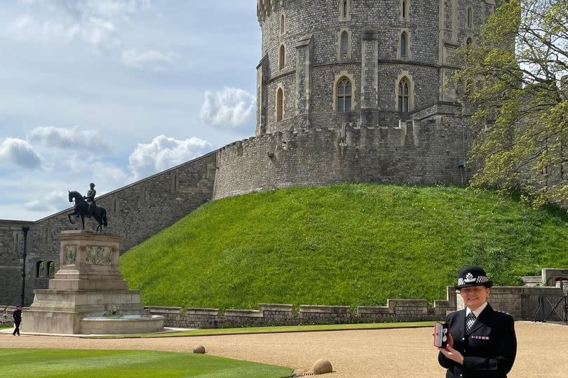 Special Chief Inspector Laura Hart visited Windsor Castle where she was honoured with the King's Police Medal