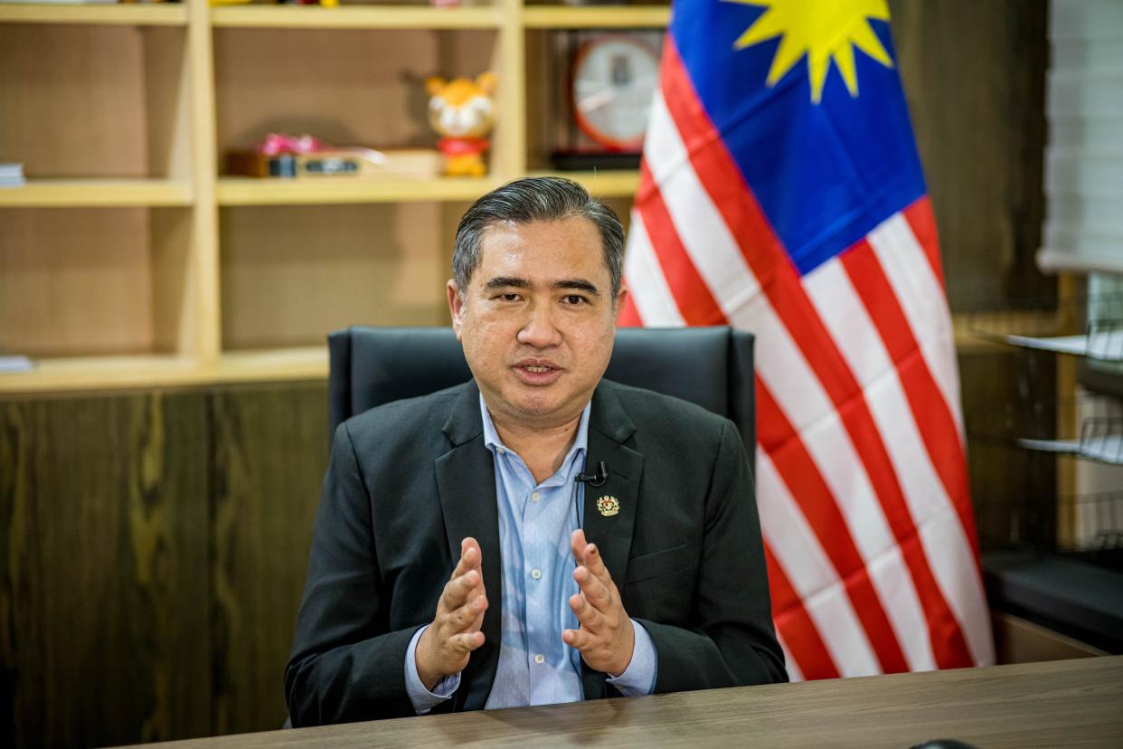 Malaysian Transport Minister Anthony Loke Siew Fook speaks during an interview with Xinhua in Kuala Lumpur, Malaysia, Dec. 28, 2022. TO GO WITH 