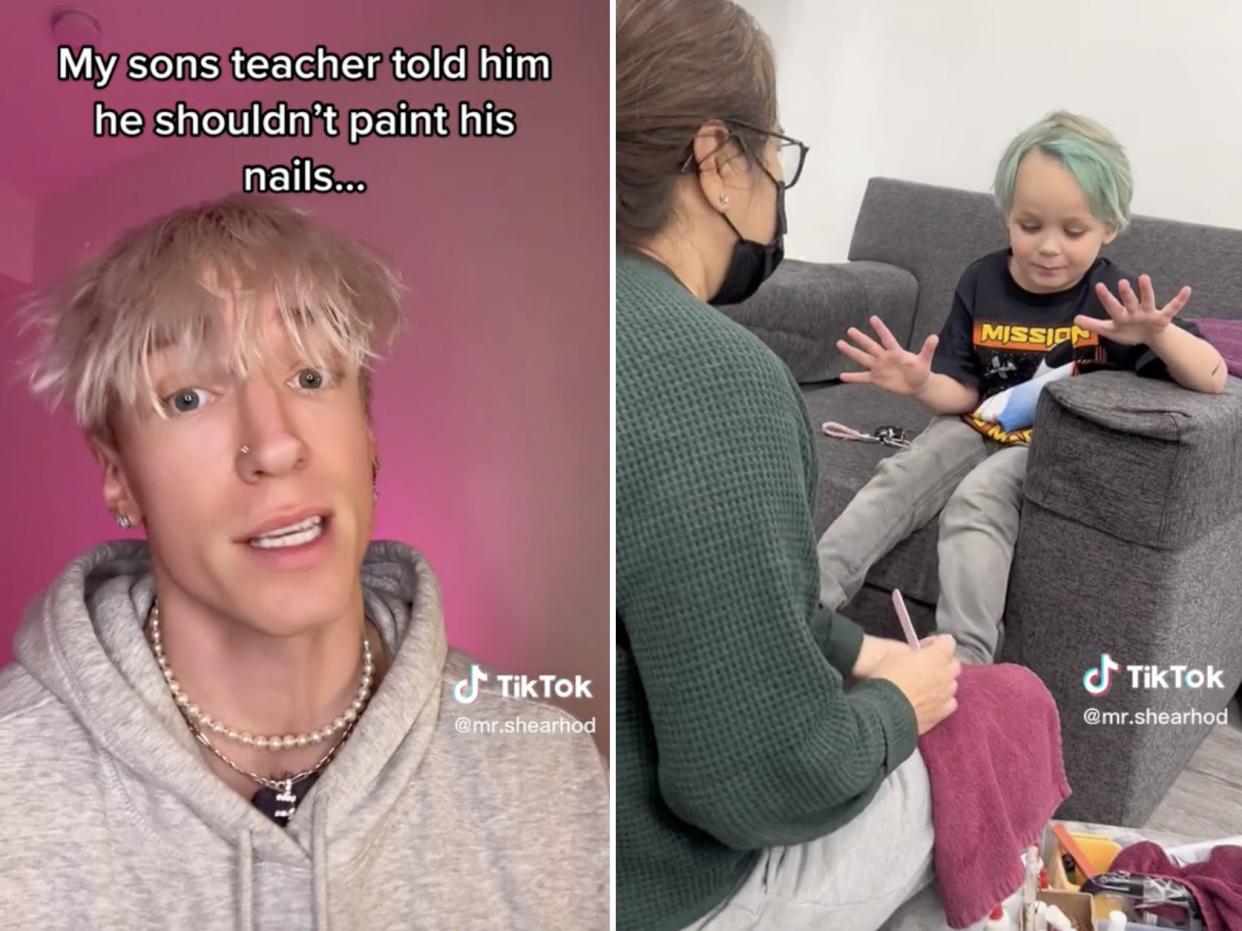 TikToker Christian Shearhod vlogged a viral visit to the nail salon.