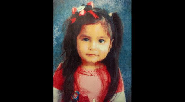 Three-year-old Athena Angeles.