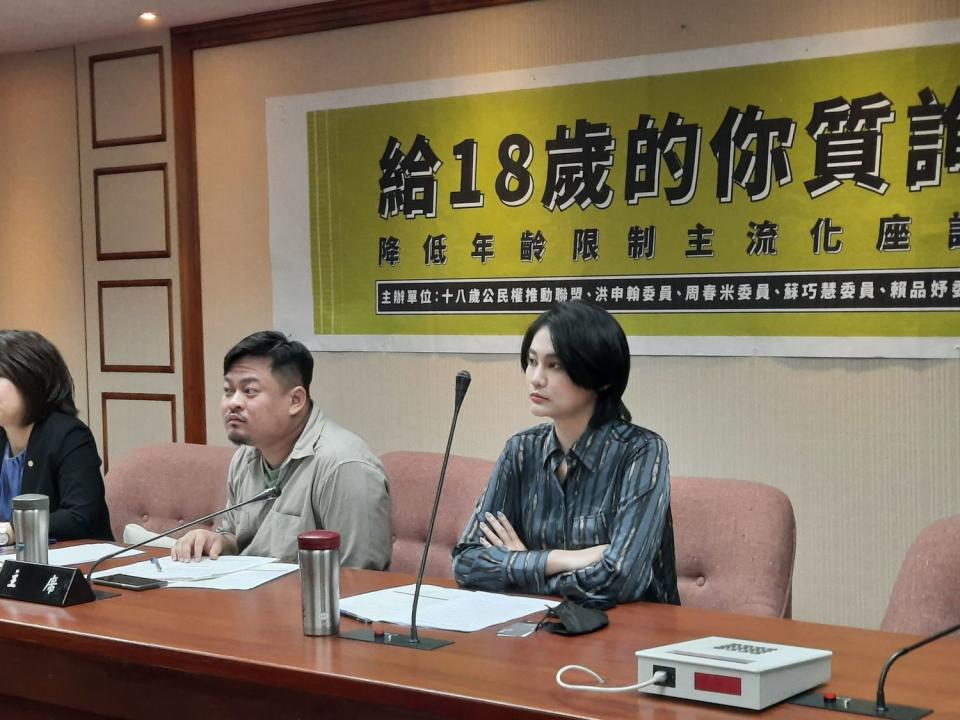 戀情曝光後，賴品妤出面受訪。   圖：陳佩君／攝