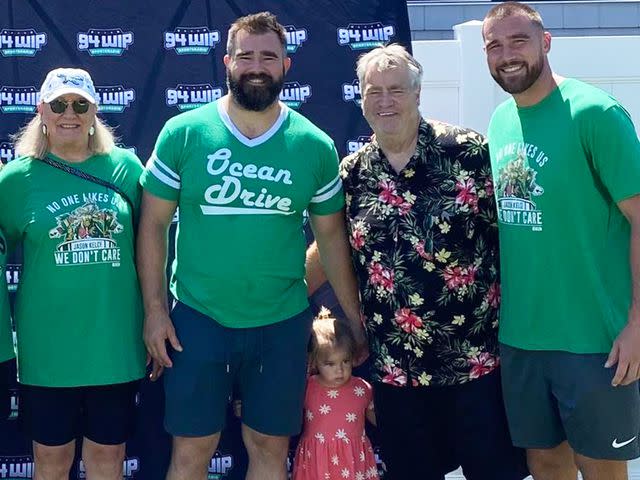 <p>Donna Kelce Instagram</p> Donna Kelce, Jason Kelce, Ed Kelce, and Travis Kelce.