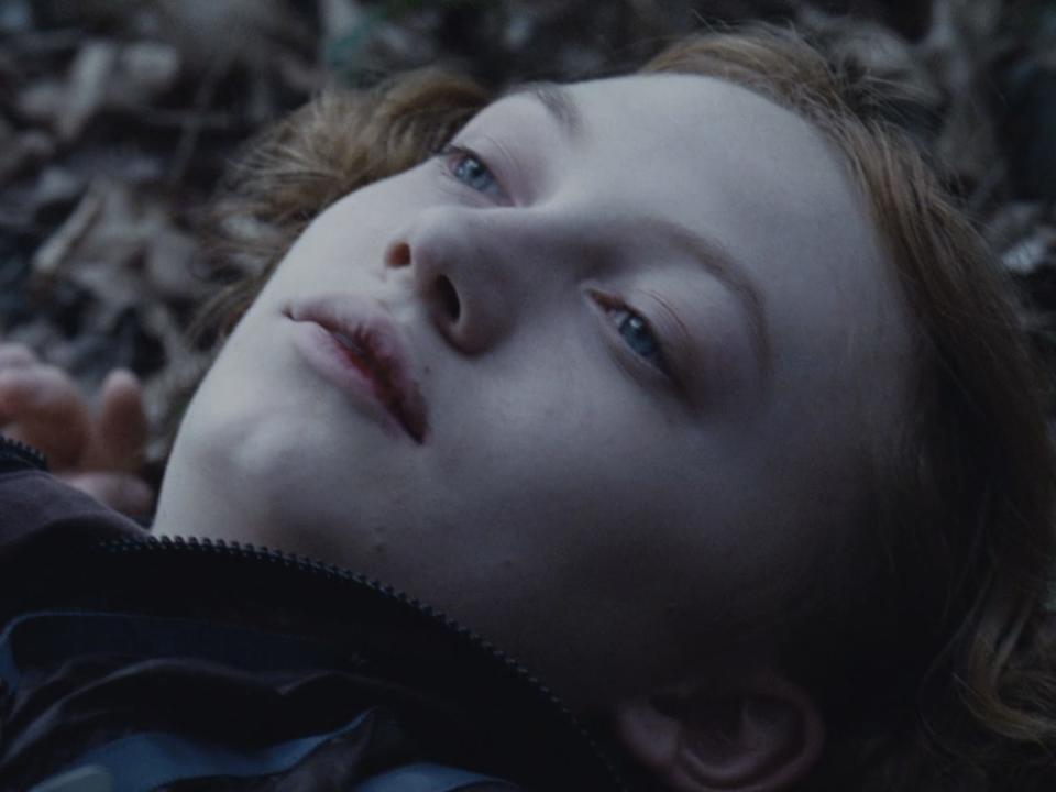 foxface laying on the ground unconscious in the hunger games