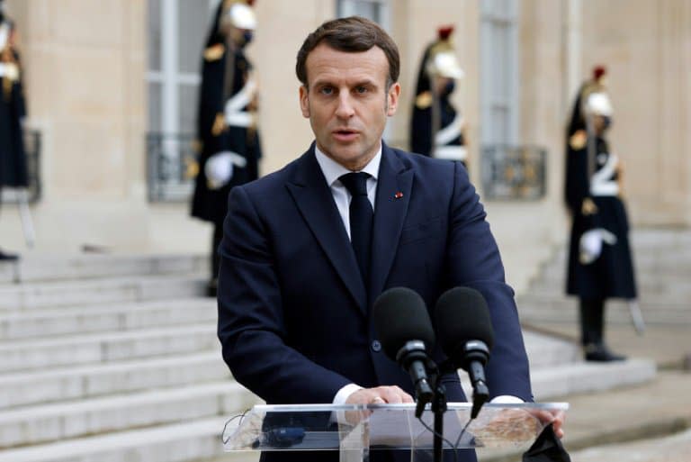 Le président français Emmanuel Macron à l'Elysée, le 4 février 2021 à Paris. - Ludovic MARIN © 2019 AFP